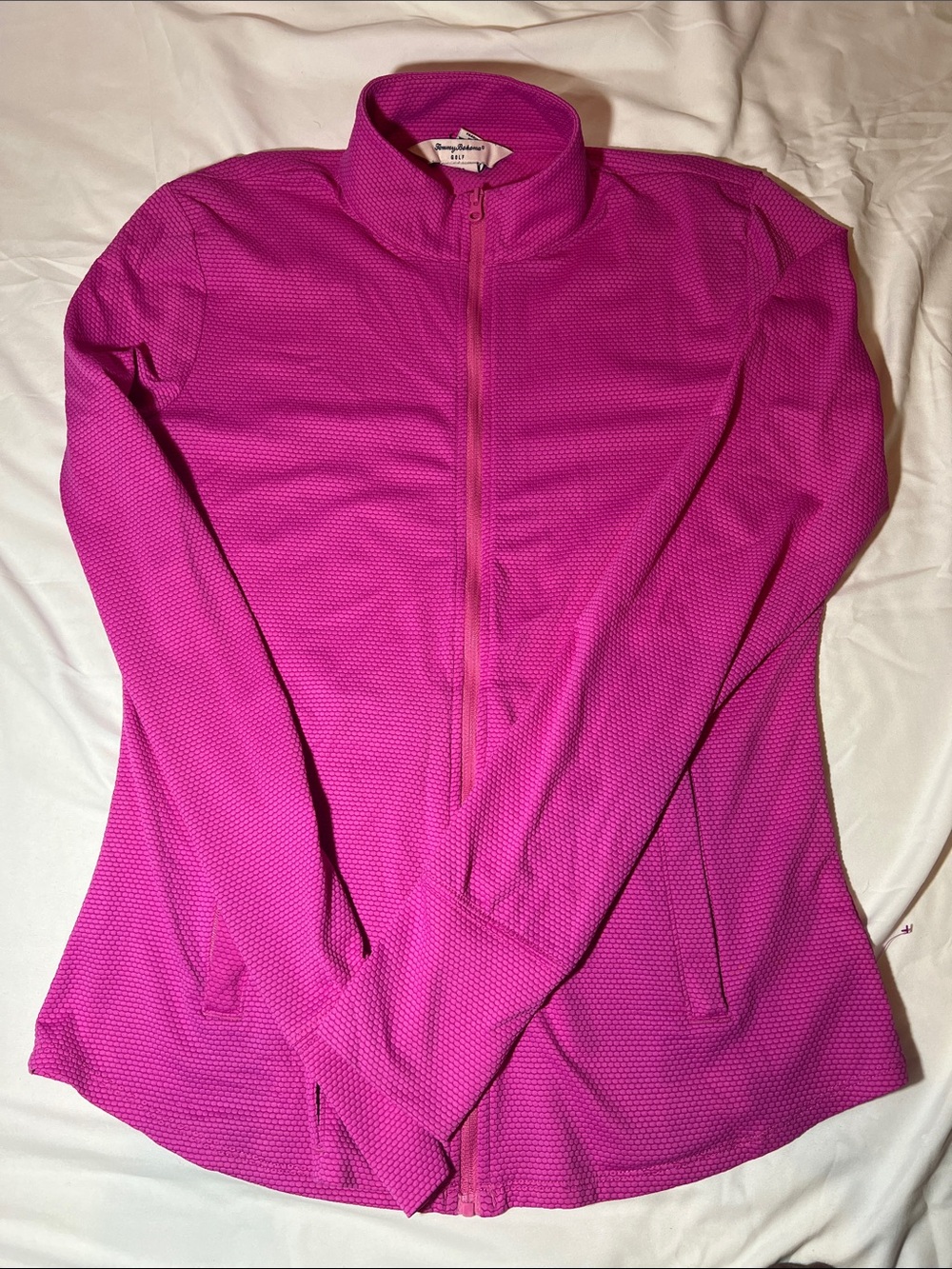 Tommy Bahama Women's Hot Pink Zip-Front Golf Jacket
